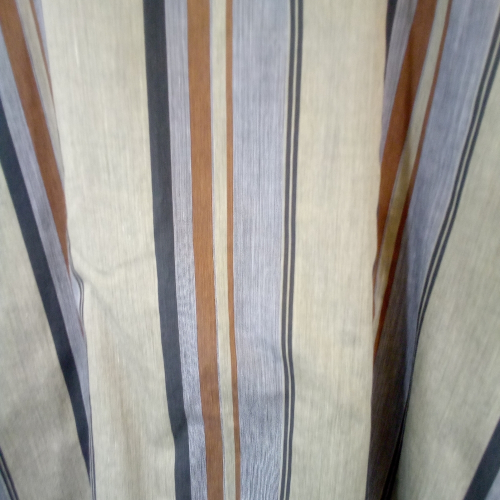 Mens Untied Multi Color L/S Striped Button Down Casual Shirt XL - Picture 4 of 6